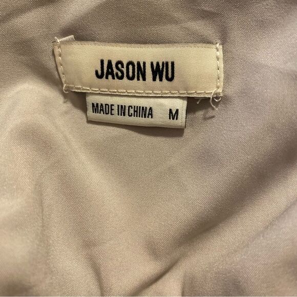 Jason Wu size Medium cream peplum long sleeve V neck blouse NWOT - Picture 12 of 12